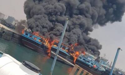 Генерал КСИР «сглазил» иранские корабли: пожар в порту