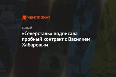 «Северсталь» подписала пробный контракт с Василием Хабаровым