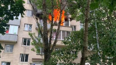 На улице Нахимова вспыхнула однокомнатная квартира