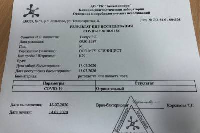 Игроки ФК «Новосибирск» получили результаты теста на COVID-19