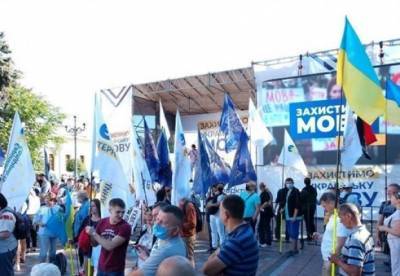 В Киеве протестуют против языкового законопроекта (фото, видео)