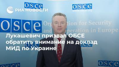 Лукашевич призвал ОБСЕ обратить внимание на доклад МИД по Украине