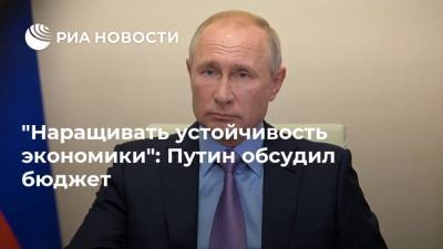 "Наращивать устойчивость экономики": Путин обсудил бюджет