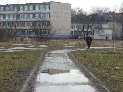 На жалобу петербурженки о размытой пешеходной дорожке муниципалы ответили фотографиями в солнечную погоду