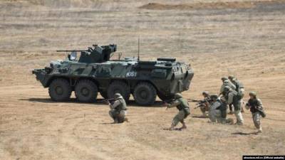Россия провела в оккупированном Крыму военные учения морских пехотинцев