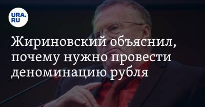 Жириновский объяснил, почему нужно провести деноминацию рубля