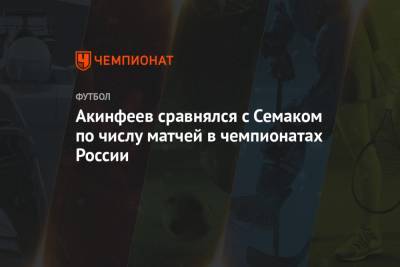 Акинфеев сравнялся с Семаком по числу матчей в чемпионатах России