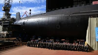 В России на воду спустили атомную подводную лодку «Князь Олег»
