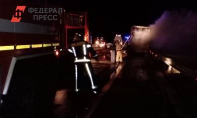 В Липецкой области сгорел рейсовый автобус после ДТП с «Газелью»