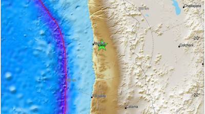 Мощное землетрясение произошло в Чили