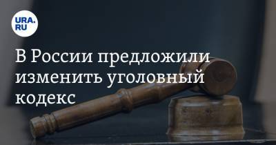 В России предложили изменить уголовный кодекс