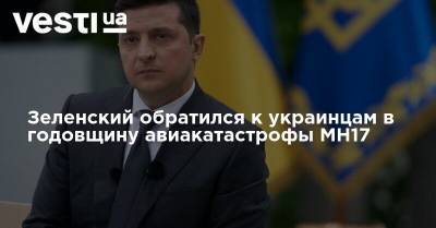 Зеленский обратился к украинцам в годовщину авиакатастрофы МН17