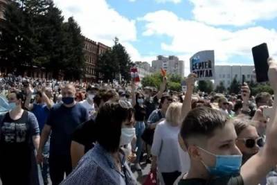 В Хабаровске седьмой день проходят стихийные митинги и шествия из-за ареста Сергея Фургала