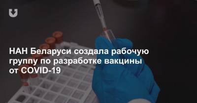 НАН Беларуси создала рабочую группу по разработке вакцины от COVID-19
