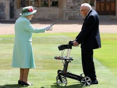 100-летний ветеран Второй мировой стал рыцарем Британской империи в уникальной церемонии