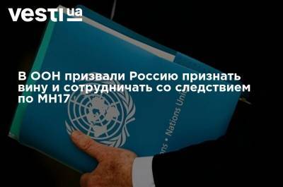 В ООН призвали Россию признать вину и сотрудничать со следствием по МН17