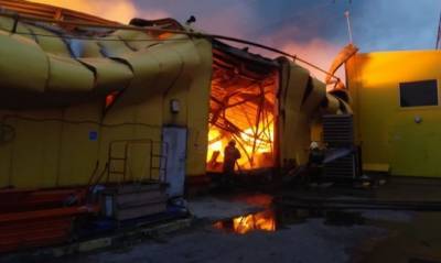 Пожар на складе картона в Мытищах локализовали