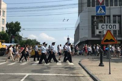 В Хабаровске проходит несанкционированный митинг