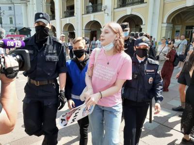 В Москве и Петербурге начались задержания участников одиночных пикетов против законопроектов Елены Мизулиной