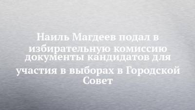 Наиль Магдеев подал в избирательную комиссию документы кандидатов для участия в выборах в Городской Совет