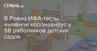 В Ровно ИФА-тесты выявили коронавирус у 58 работников детских садов