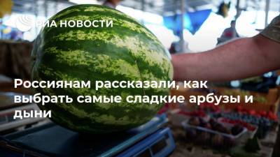 Россиянам рассказали, как выбрать самые сладкие арбузы и дыни