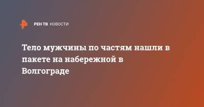 Тело мужчины по частям нашли в пакете на набережной в Волгограде