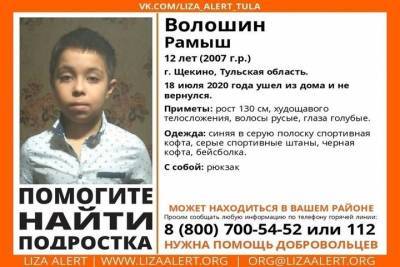 В Щекино волонтеры и полиция ищут пропавшего мальчика