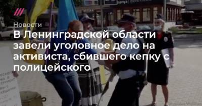 В Ленинградской области завели уголовное дело на активиста, сбившего кепку с полицейского