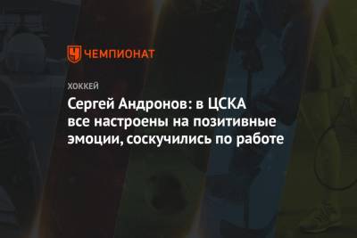 Сергей Андронов: в ЦСКА все настроены на позитивные эмоции, соскучились по работе
