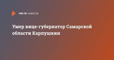 Умер вице-губернатор Самарской области Карпушкин