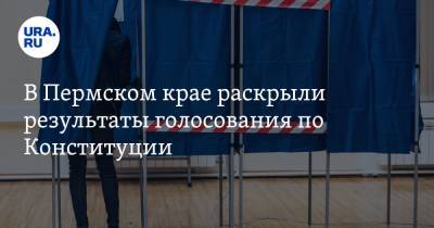 В Пермском крае раскрыли результаты голосования по Конституции