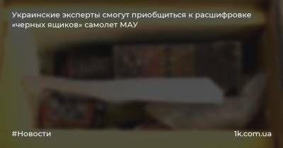 Украинские эксперты смогут приобщиться к расшифровке «черных ящиков» самолет МАУ