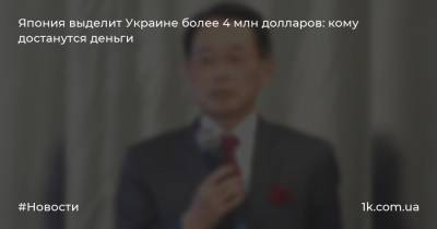 Япония выделит Украине более 4 млн долларов: кому достанутся деньги