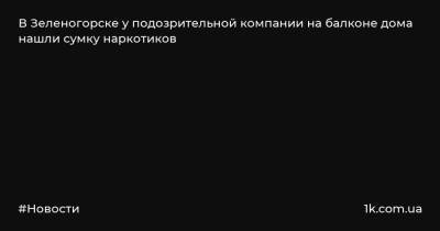 В Зеленогорске у подозрительной компании на балконе дома нашли сумку наркотиков