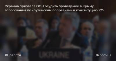 Украина призвала ООН осудить проведение в Крыму голосования по «путинским поправкам» в конституцию РФ