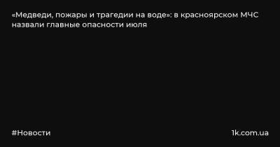 «Медведи, пожары и трагедии на воде»: в красноярском МЧС назвали главные опасности июля