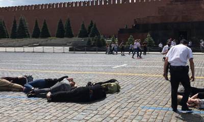 На Красной площади задержали участников акции против «пожизненного» президентства Владимира Путина