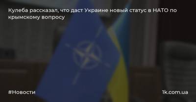 Кулеба рассказал, что даст Украине новый статус в НАТО по крымскому вопросу