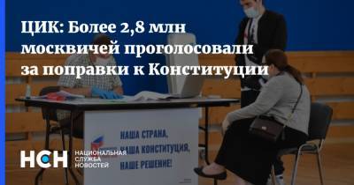 ЦИК: Более 2,8 млн москвичей проголосовали за поправки к Конституции