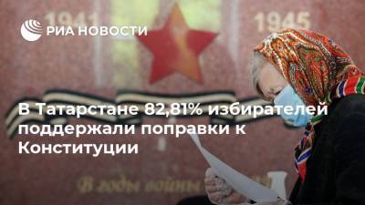 В Татарстане 82,81% избирателей поддержали поправки к Конституции