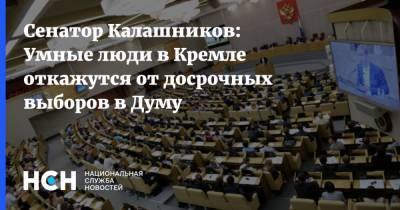 Сенатор Калашников: Умные люди в Кремле откажутся от досрочных выборов в Думу