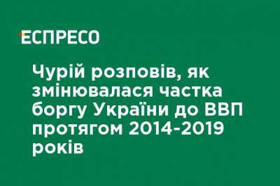 Чурий рассказал, как менялась доля долга Украины до ВВП в течение 2014-2019 годов