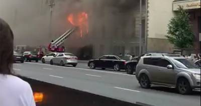 Площадь пожара в доме на Тверской составила 50 кв метров