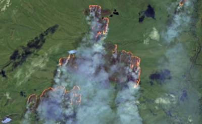 Дым от лесных пожаров на севере Сибири скоро достигнет Северного полюса