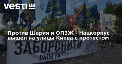 Против Шария и ОПЗЖ - Нацкорпус вышел на улицы Киева с протестом