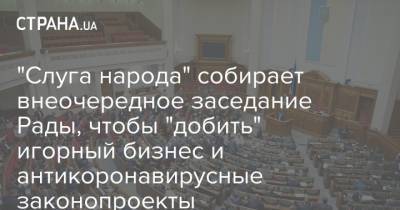 "Слуга народа" собирает внеочередное заседание Рады, чтобы "добить" игорный бизнес и антикоронавирусные законопроекты