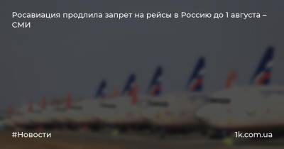 Росавиация продлила запрет на рейсы в Россию до 1 августа – СМИ