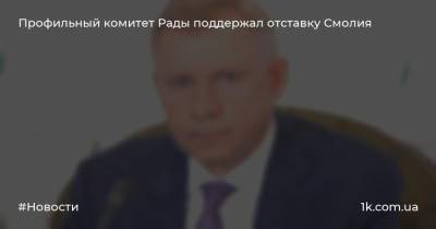 Профильный комитет Рады поддержал отставку Смолия