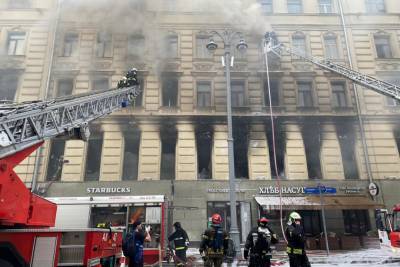 Пожар в здании на Тверской улице потушили